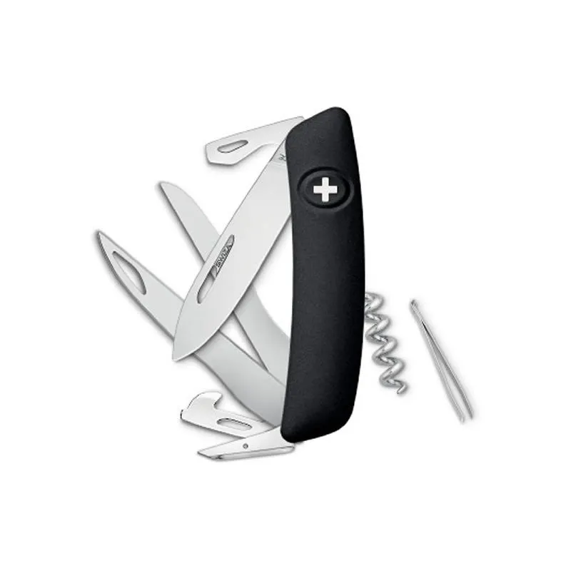 Swiza couteau suisse 12 fonctions D07 Scissors - noir — vue 1