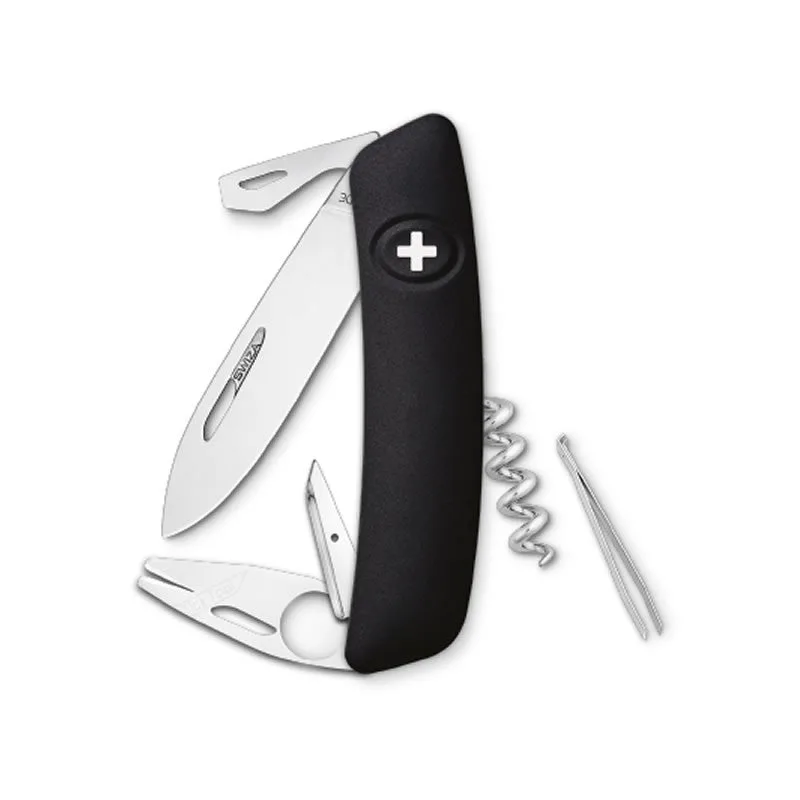 Swiza couteau suisse 11 fonctions et tire-tique TT03 - noir — vue 1