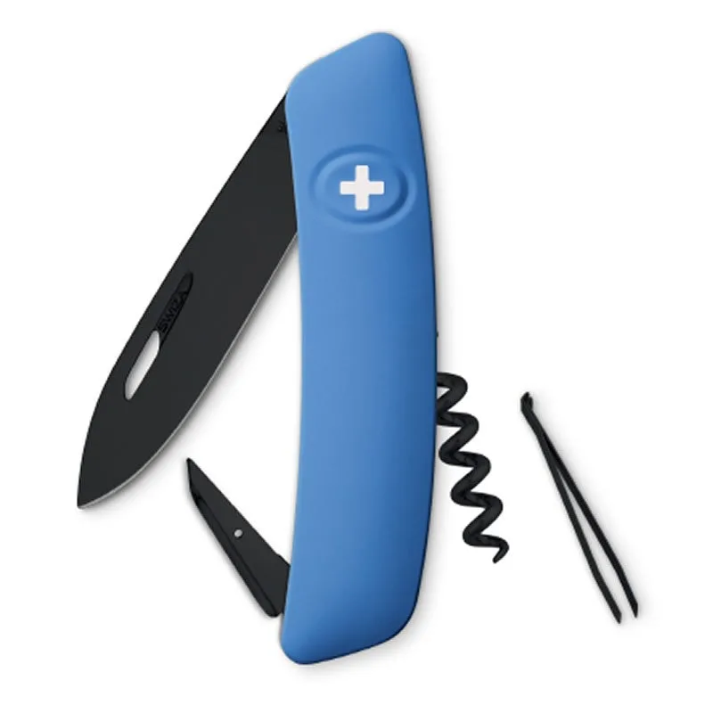 Swiza couteau suisse 6 fonctions D01 - ALLBLACK bleu — vue 1