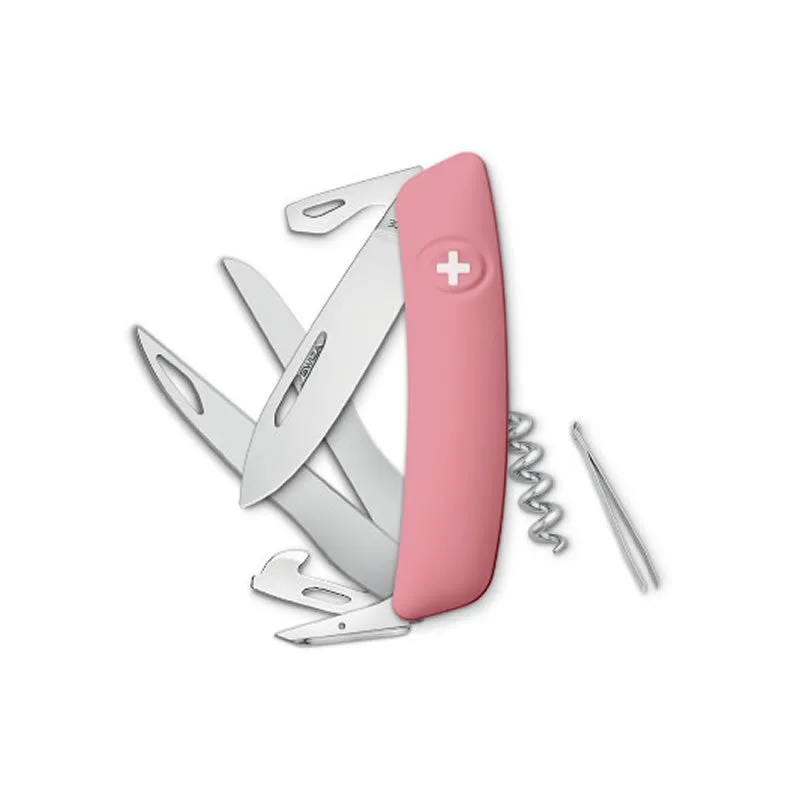 Swiza couteau suisse 12 fonctions D07 Scissors - rose — vue 1