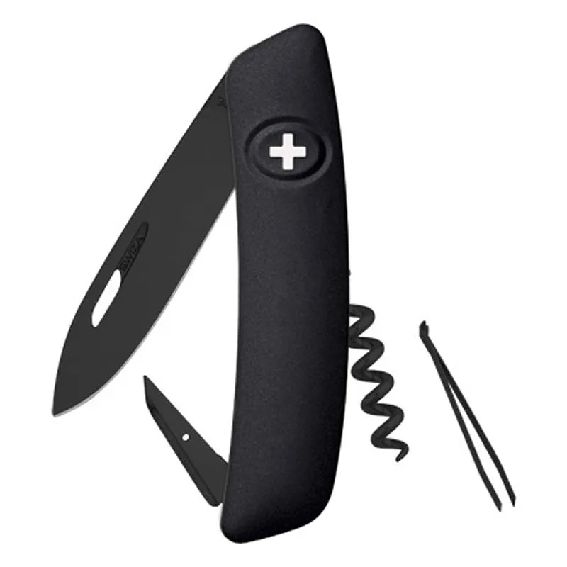 Swiza couteau suisse 6 fonctions D01 - ALLBLACK — vue 1