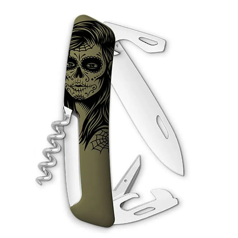 Swiza couteau suisse 11 fonctions D03 - Girls Skull — vue 1