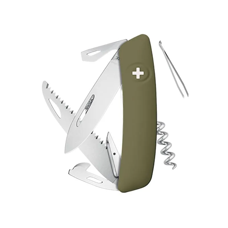 Swiza couteau suisse avec 12 fonctions - D05 Olive — vue 1
