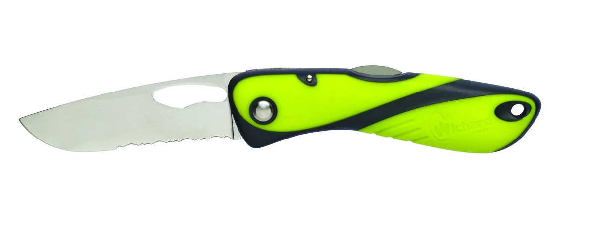 Couteau de marin cranté- manche fluo Offshore Wichard — vue 1