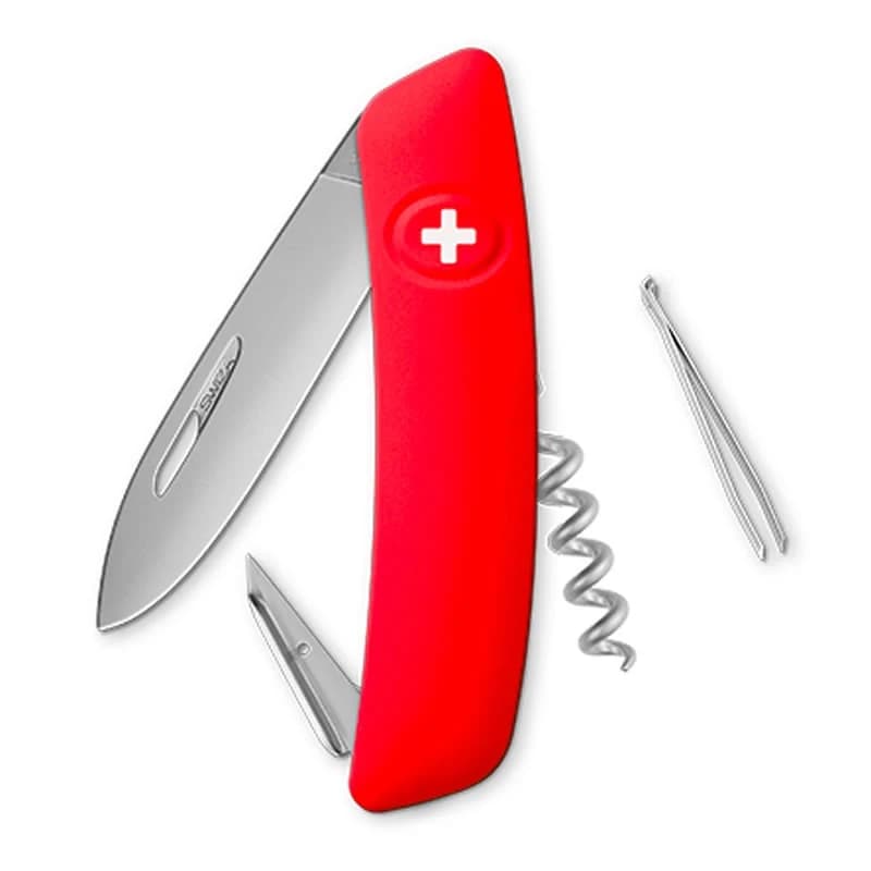 Swiza couteau suisse 6 fonctions D01 - Rouge matte — vue 1