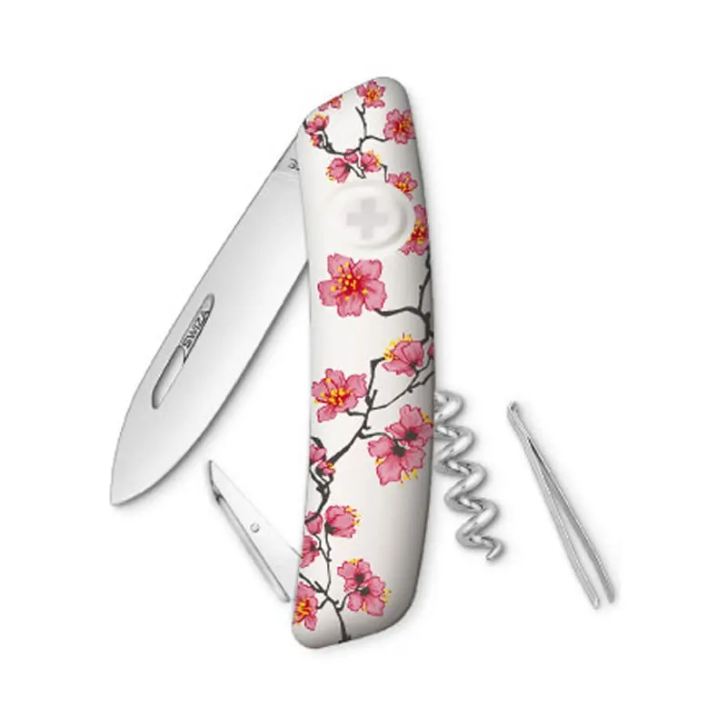 Swiza couteau suisse 6 fonctions D01 - Edition limitée fleurs — vue 1