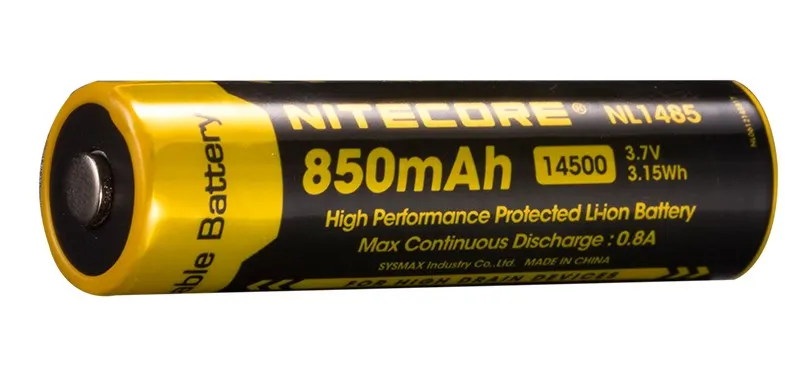 Accus Li-ion 14500 - 850mAh — vue 1