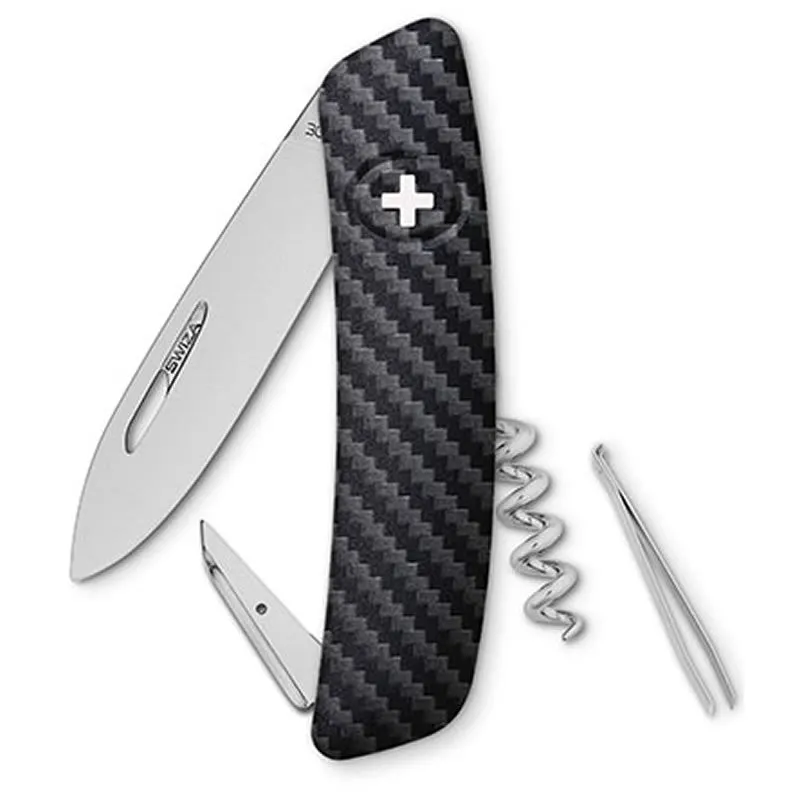 Swiza couteau suisse 6 fonctions D01 - Impression carbone — vue 1