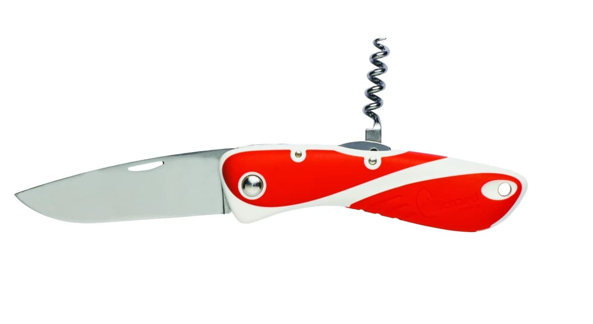 Couteau tire-bouchon Wichard Aquaterra - rouge et blanc — vue 1
