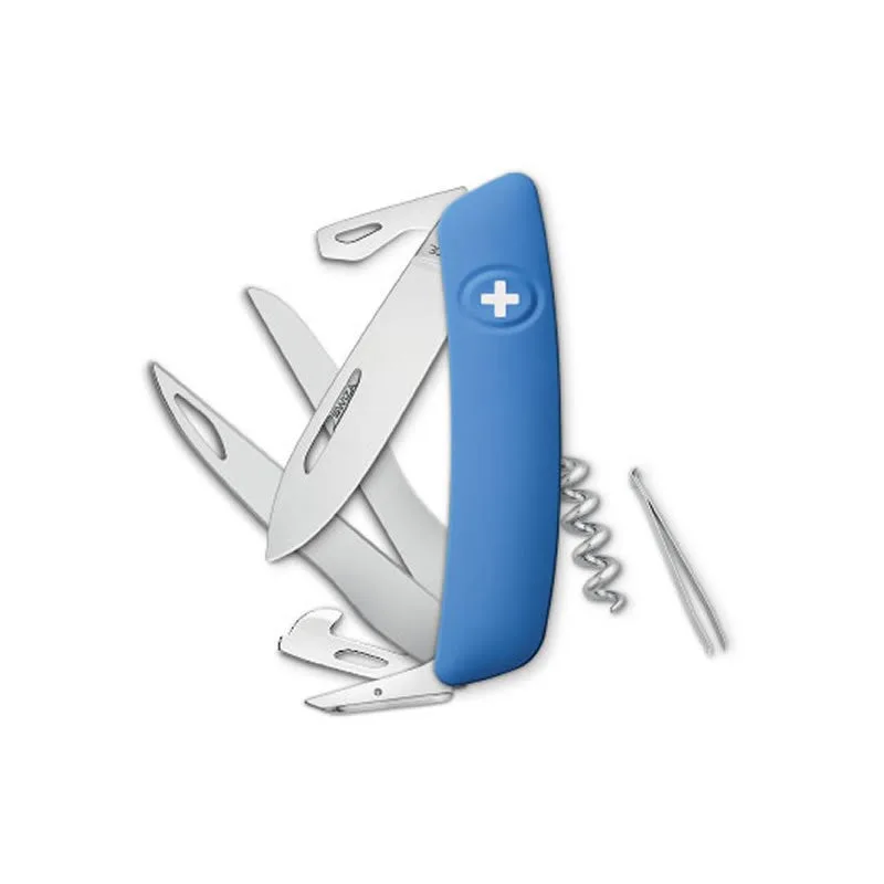 Swiza couteau suisse 12 fonctions D07 Scissors - bleu — vue 1