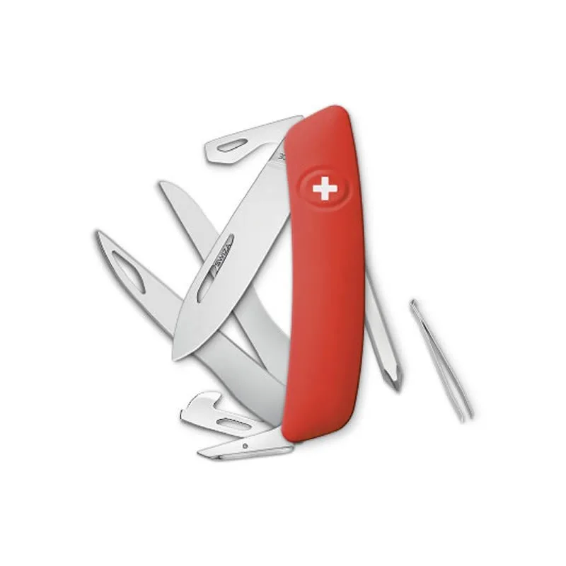 Swiza couteau suisse 12 fonctions D08 - Scissors - rouge — vue 1