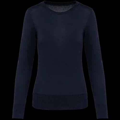 Pull Supima® col rond femme — Deep Navy
