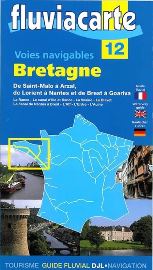 carte fluviacarte 12 - Voies navigables de Bretagne