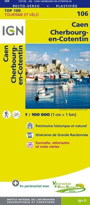 Carte Ign N° 106 Caen Cherbourg-En-Cotentin