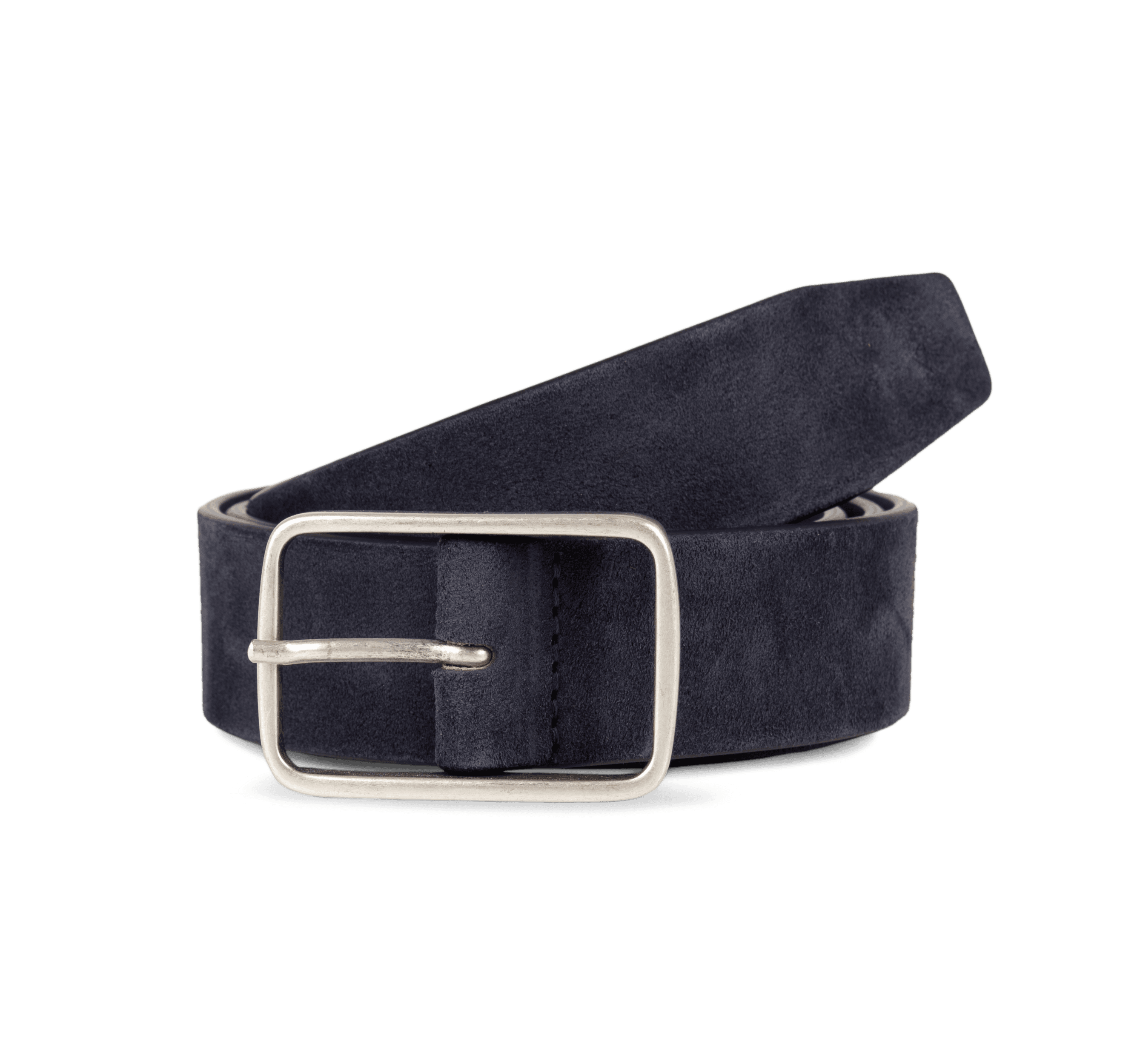 Ceinture cuir velours homme — Deep Navy