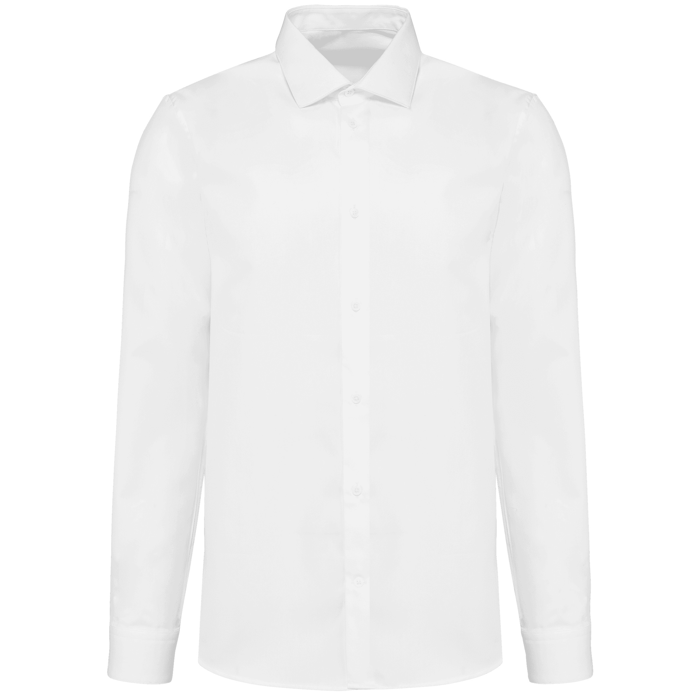 Chemise popeline manches longues homme — White