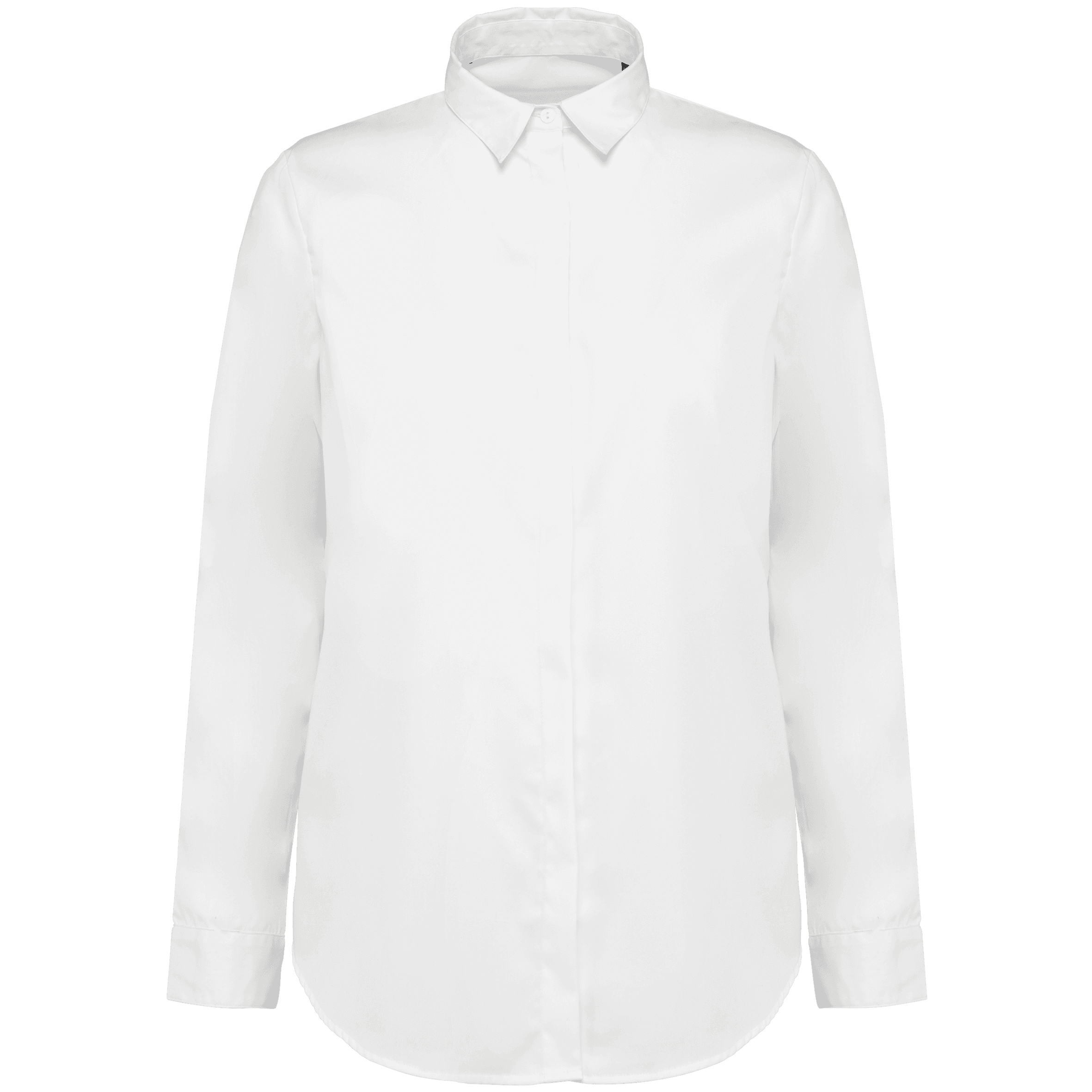 Chemise twill manches longues femme — White