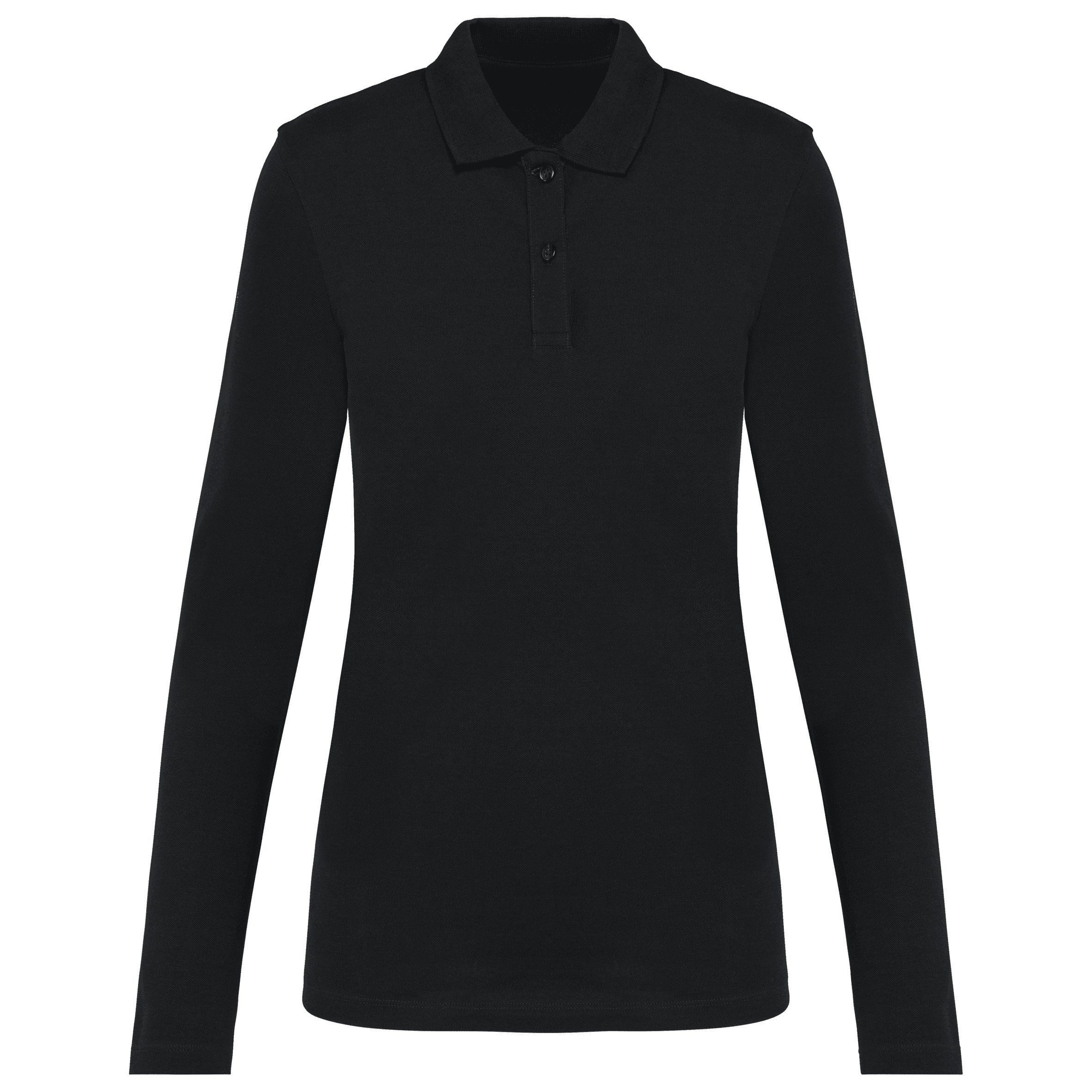Polo Supima® manches longues femme — Black