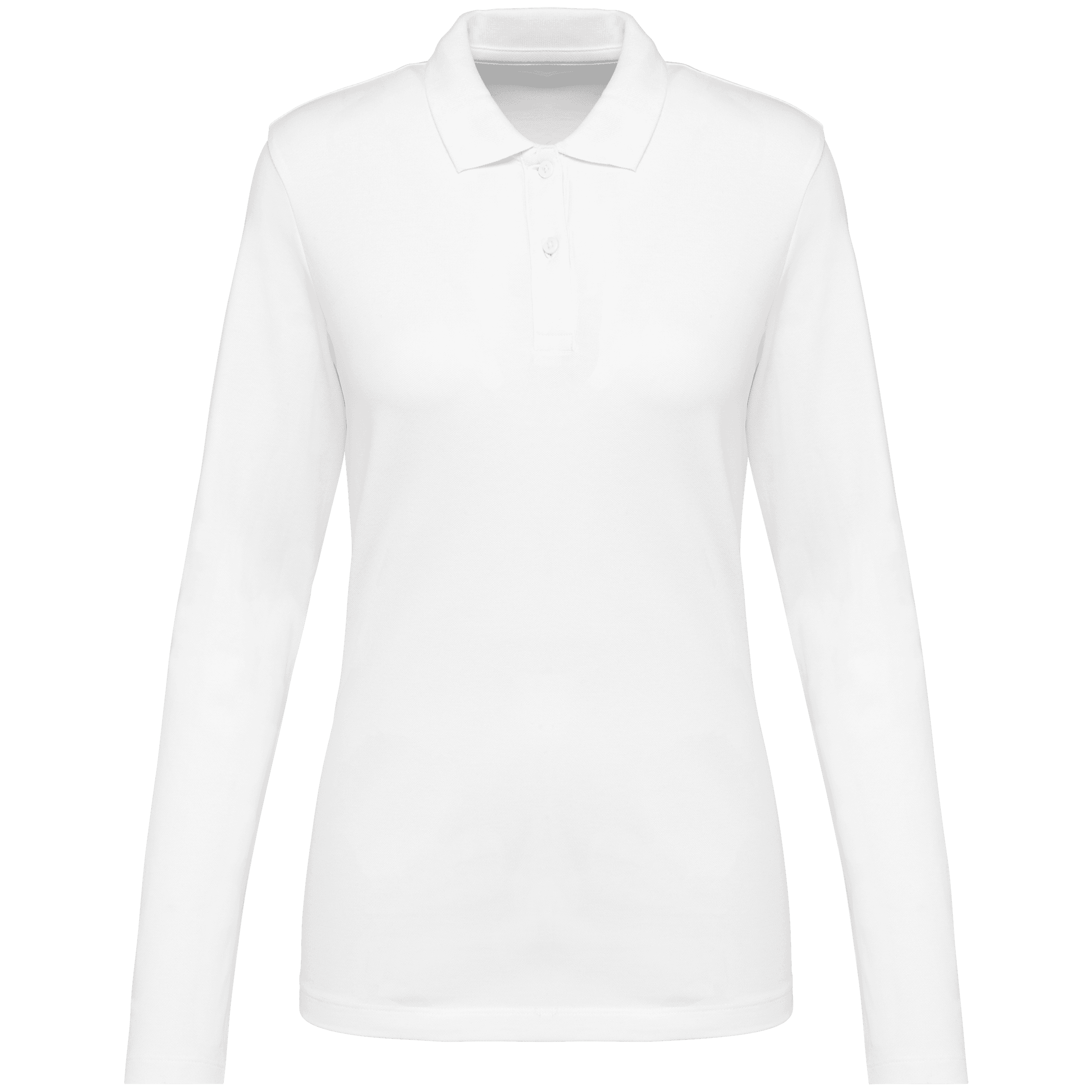 Polo Supima® manches longues femme — White