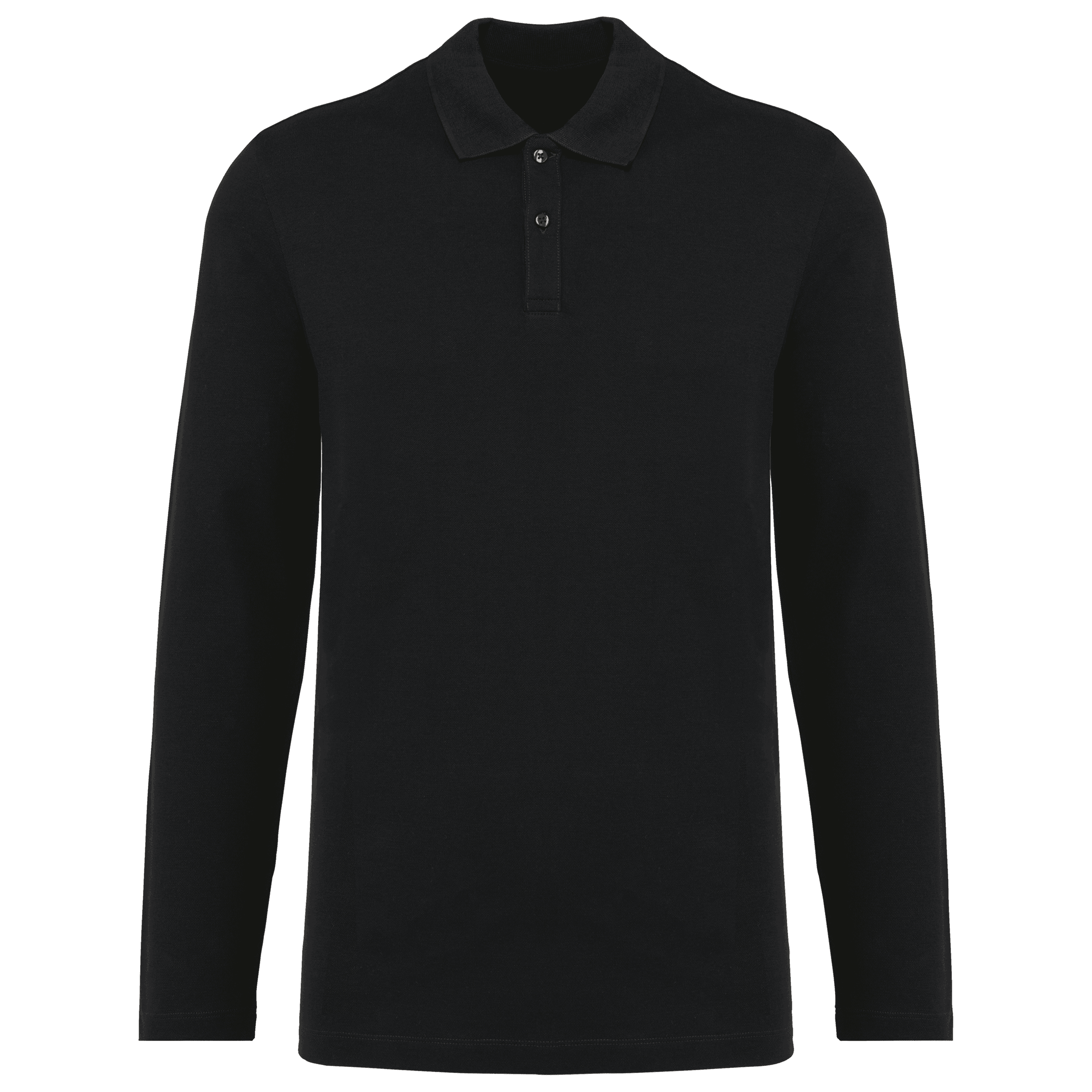 Polo Supima® manches longues homme — Black
