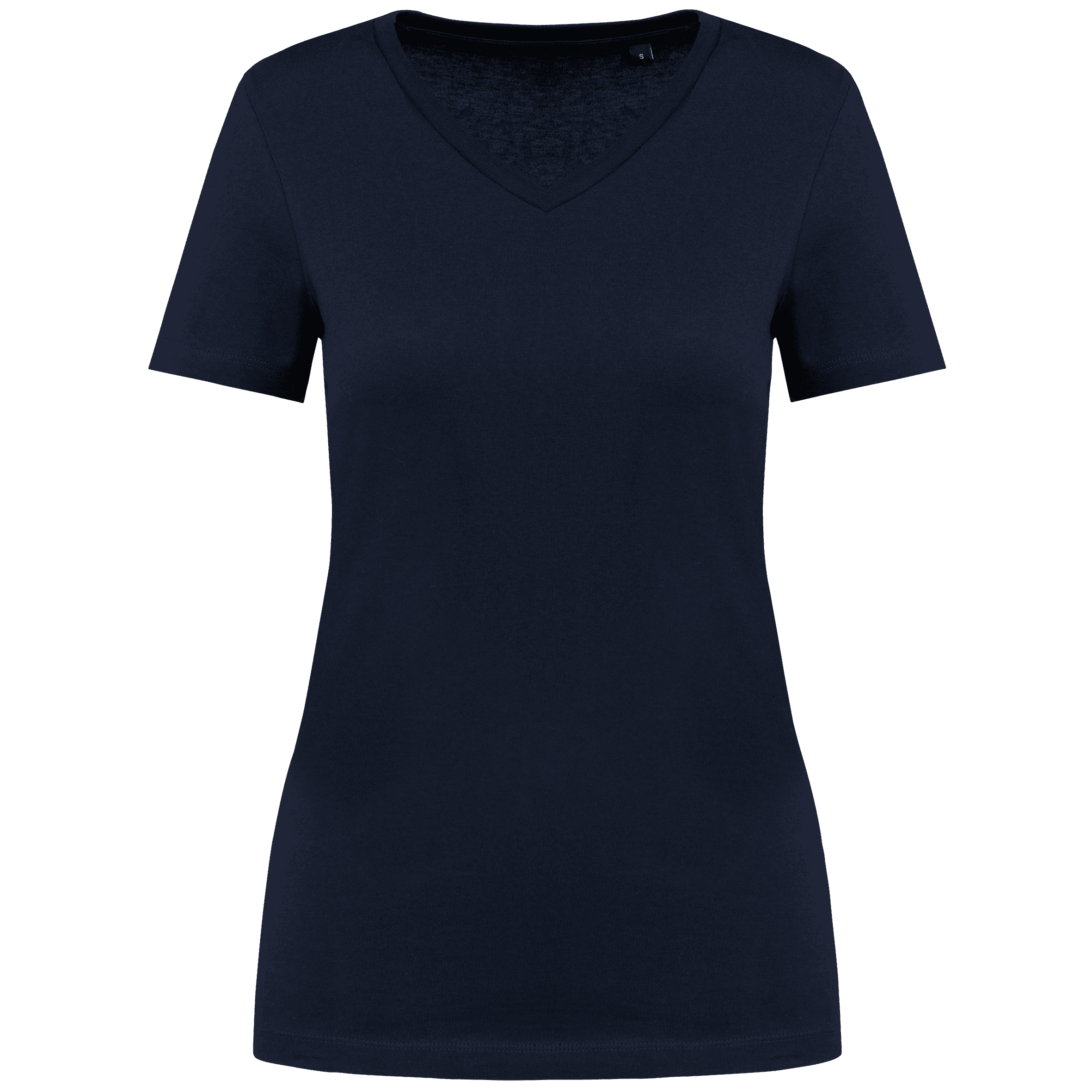 T-shirt Supima® col V manches courtes femme — Deep Navy