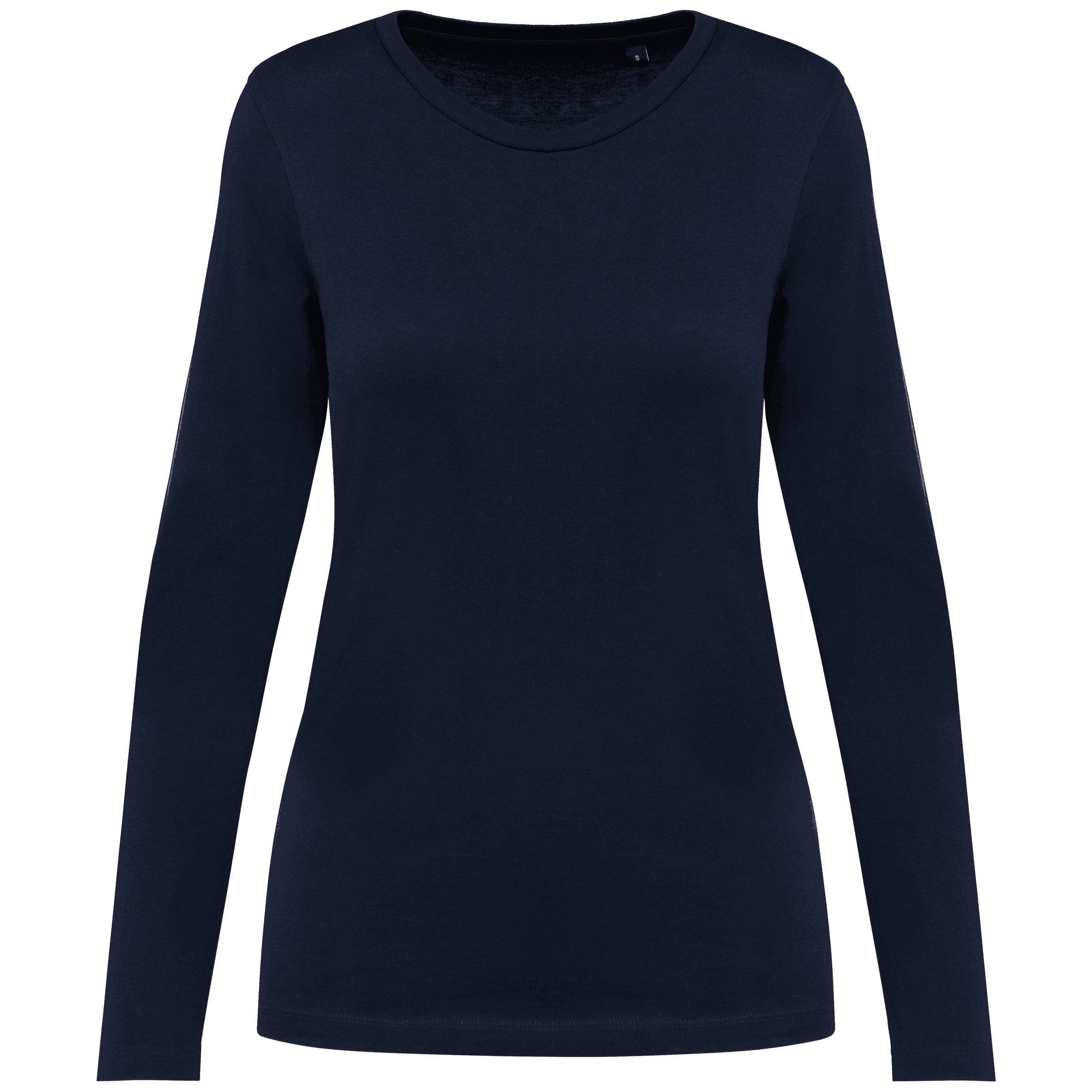 T-shirt Supima® col rond manches longues femme — Deep Navy