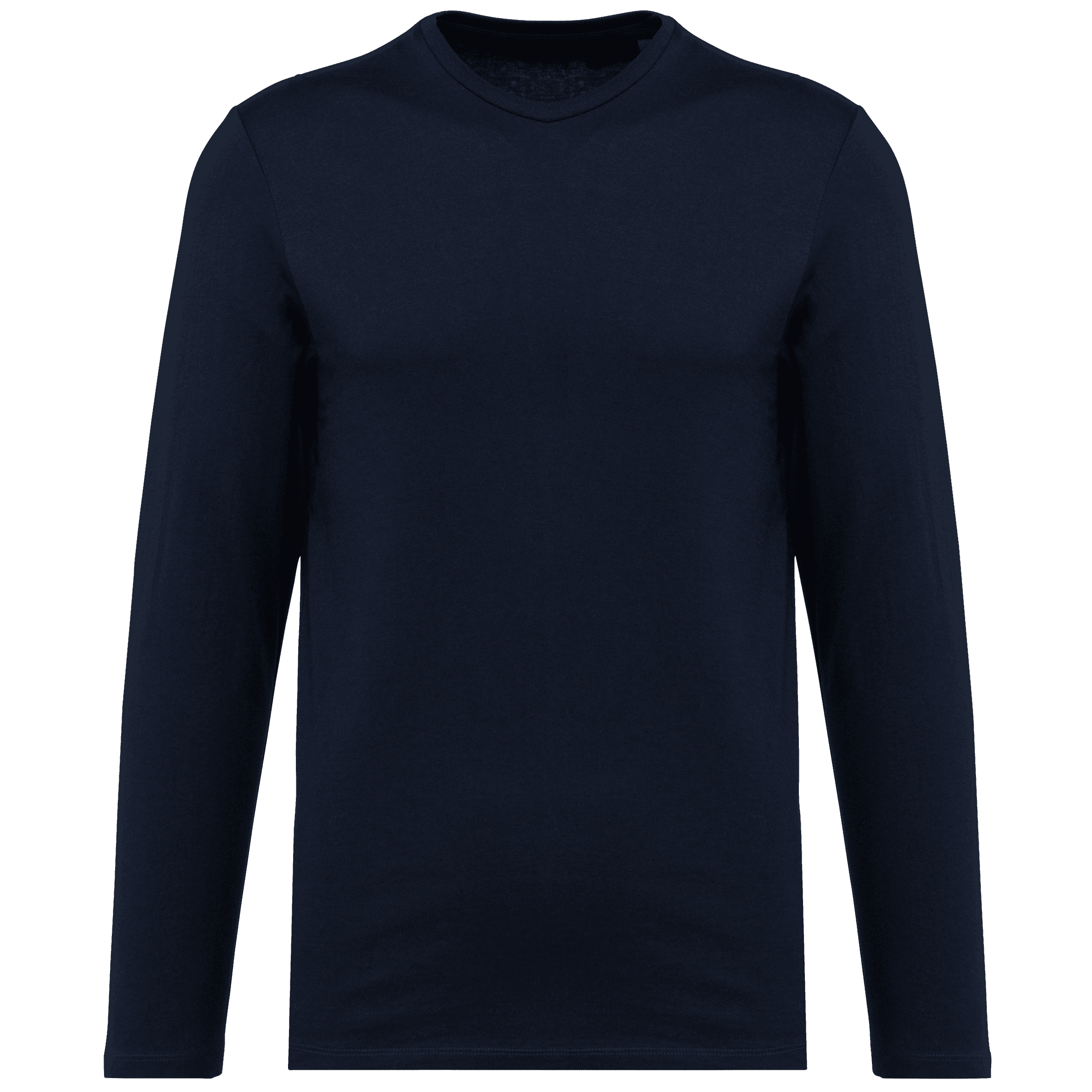 T-shirt Supima® col rond manches longues homme — Deep Navy