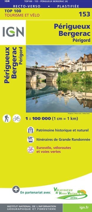 Carte Ign N° 153 Perigueux Bergerac - Périgord