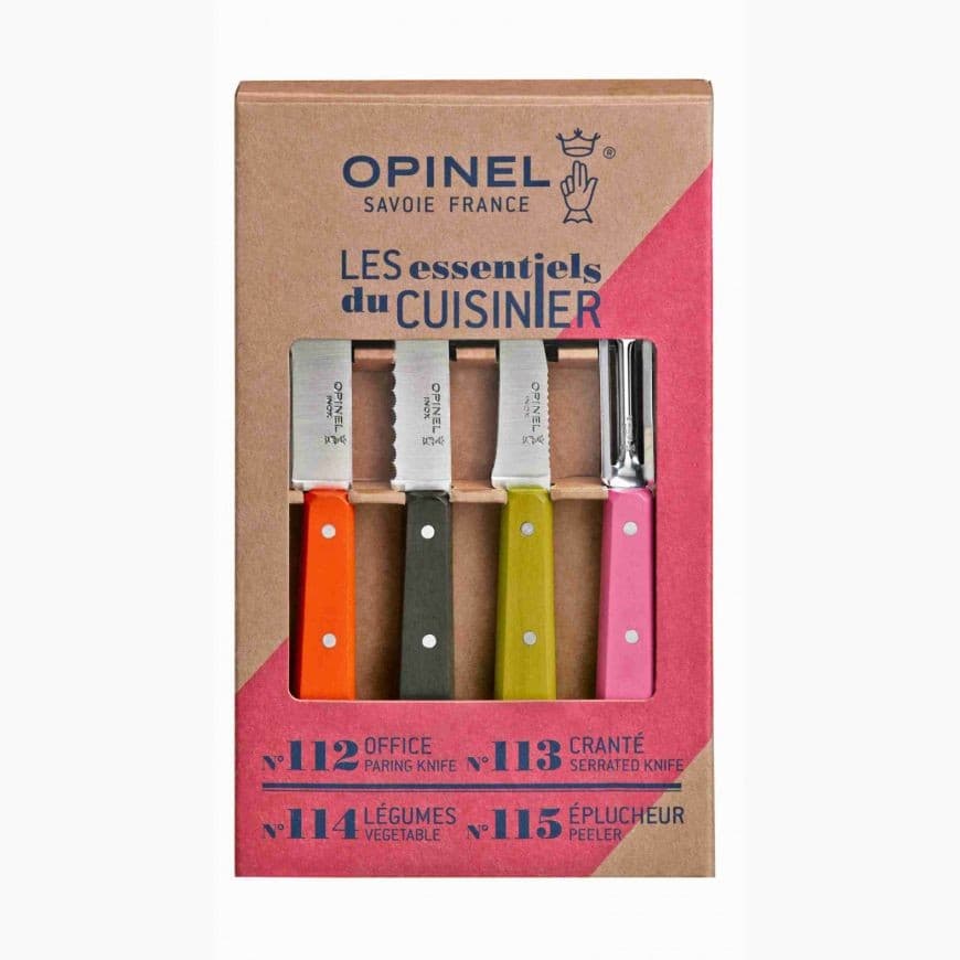 Opinel - Coffret de 4 couteaux de cuisine - Essentiels Fifties