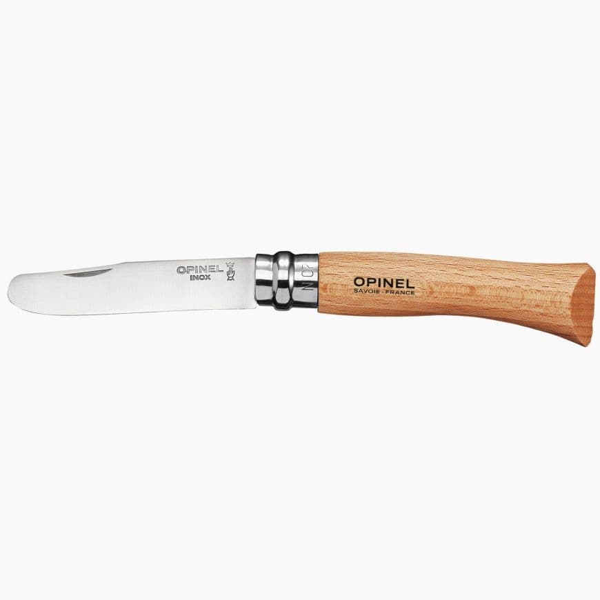 Opinel n°7 pour enfant - Manche en hêtre et lame à bout rond
