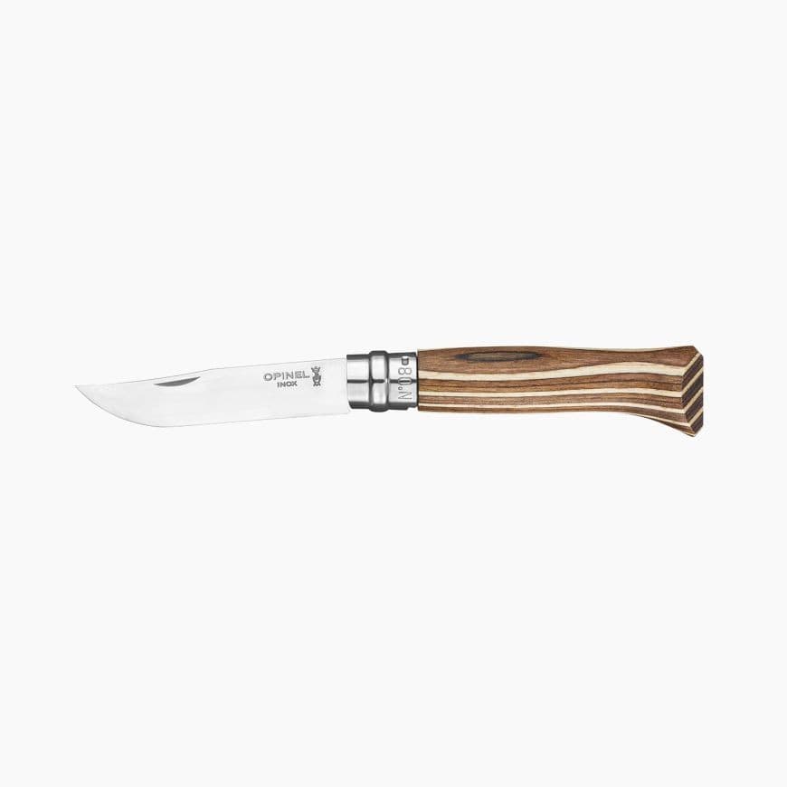 Opinel n°8 Luxe - Manche en bouleau de Finlande - Brun