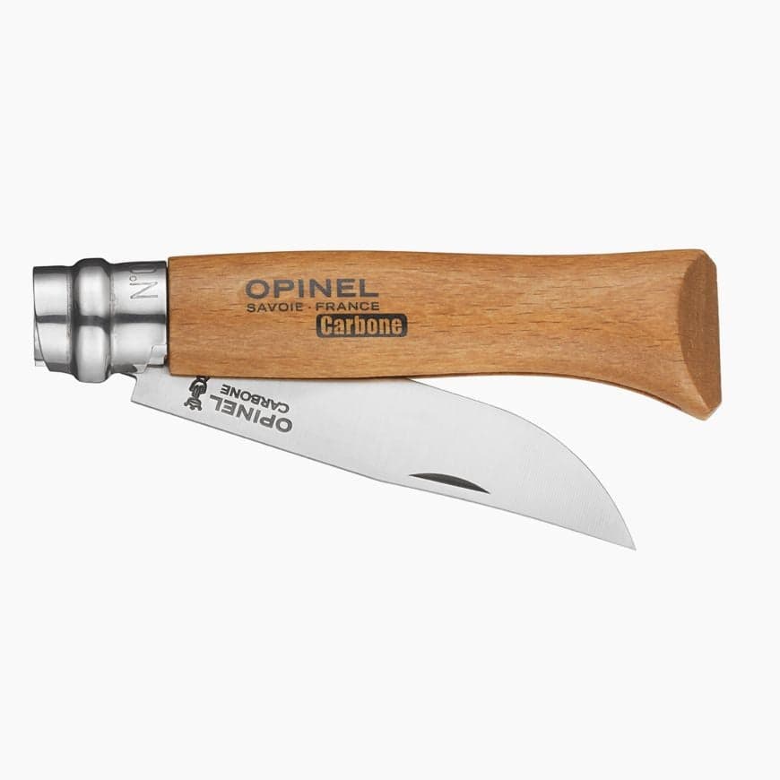 Opinel n°8 repliable lame carbone - Manche bois - France