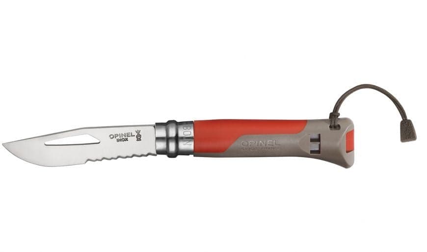 Opinel n°8 outdoor - manche terre/rouge